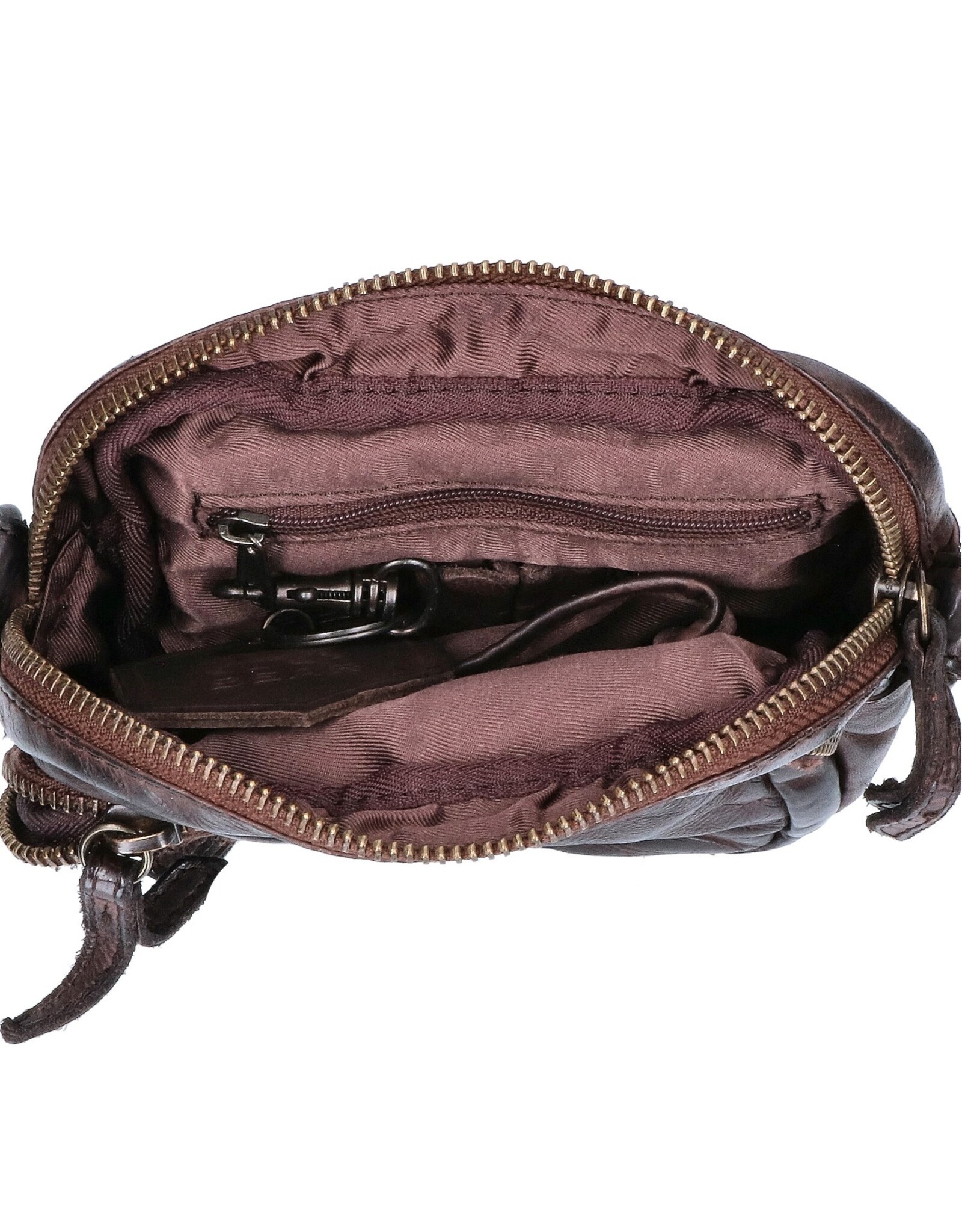 Bear Design Leather shoulderbags Leather crossbody bags - Bear Design Shoulder bag ‘Karin’ brown