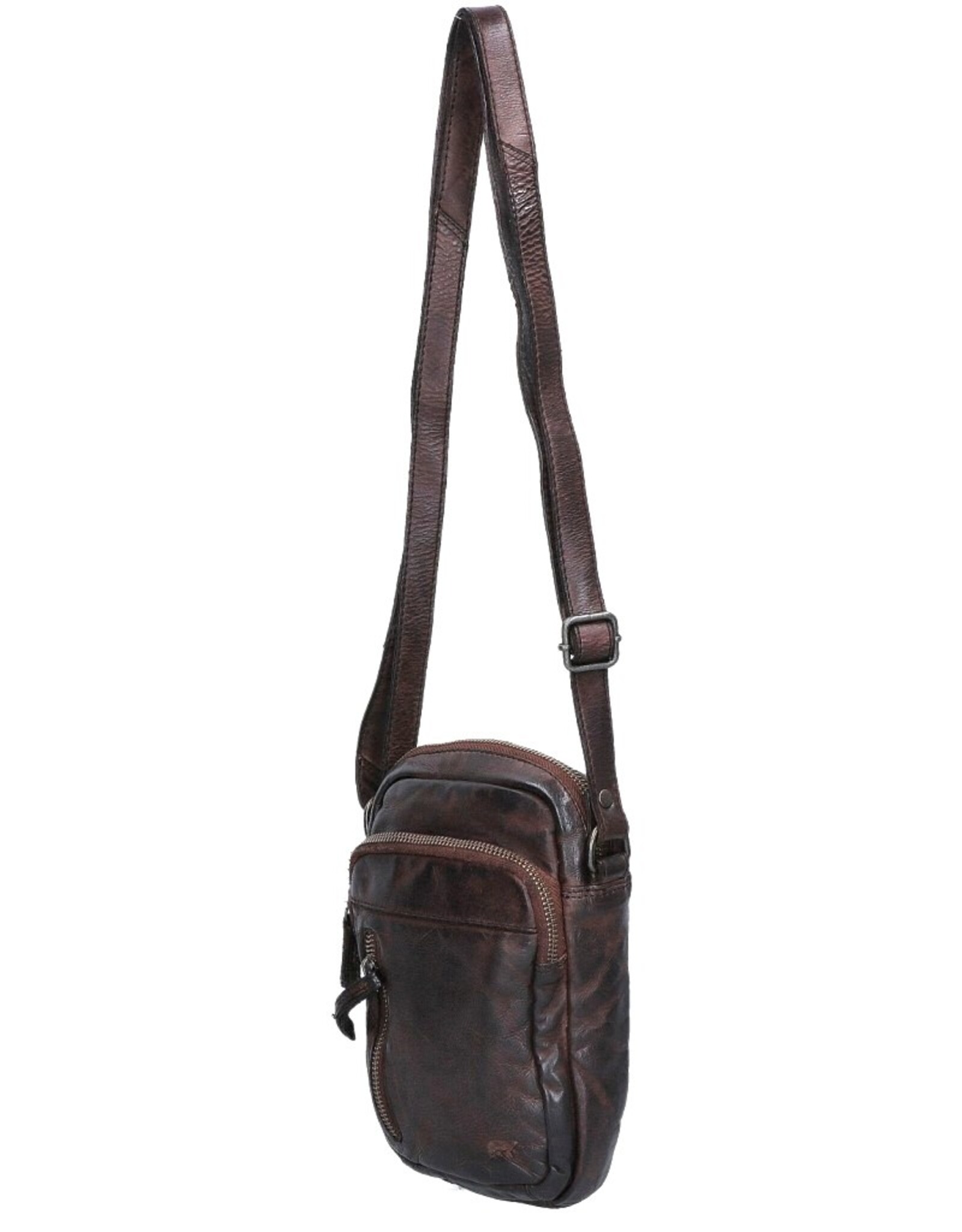 Bear Design Leren schoudertassen Leren crossbody tassen - Bear Design Schoudertasje "Karin" bruin