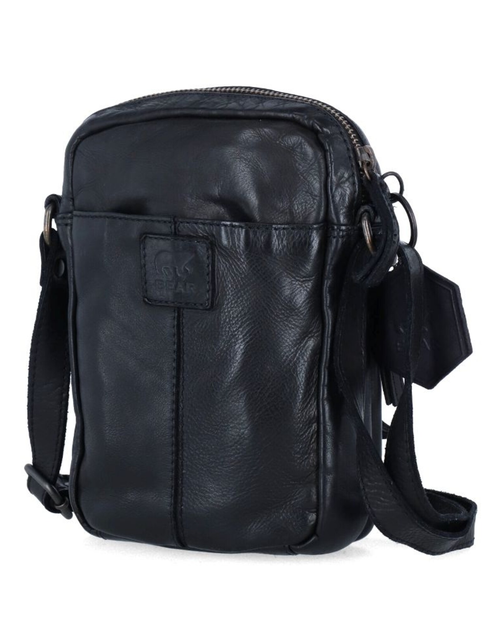 Bear Design Leren schoudertassen Leren crossbody tassen - Bear Design Schoudertasje "Karin" zwart