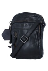 Bear Design Leren schoudertassen Leren crossbody tassen - Bear Design Schoudertasje "Karin" zwart