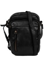 Bear Design Leren schoudertassen Leren crossbody tassen - Bear Design Schoudertasje "Karin" zwart