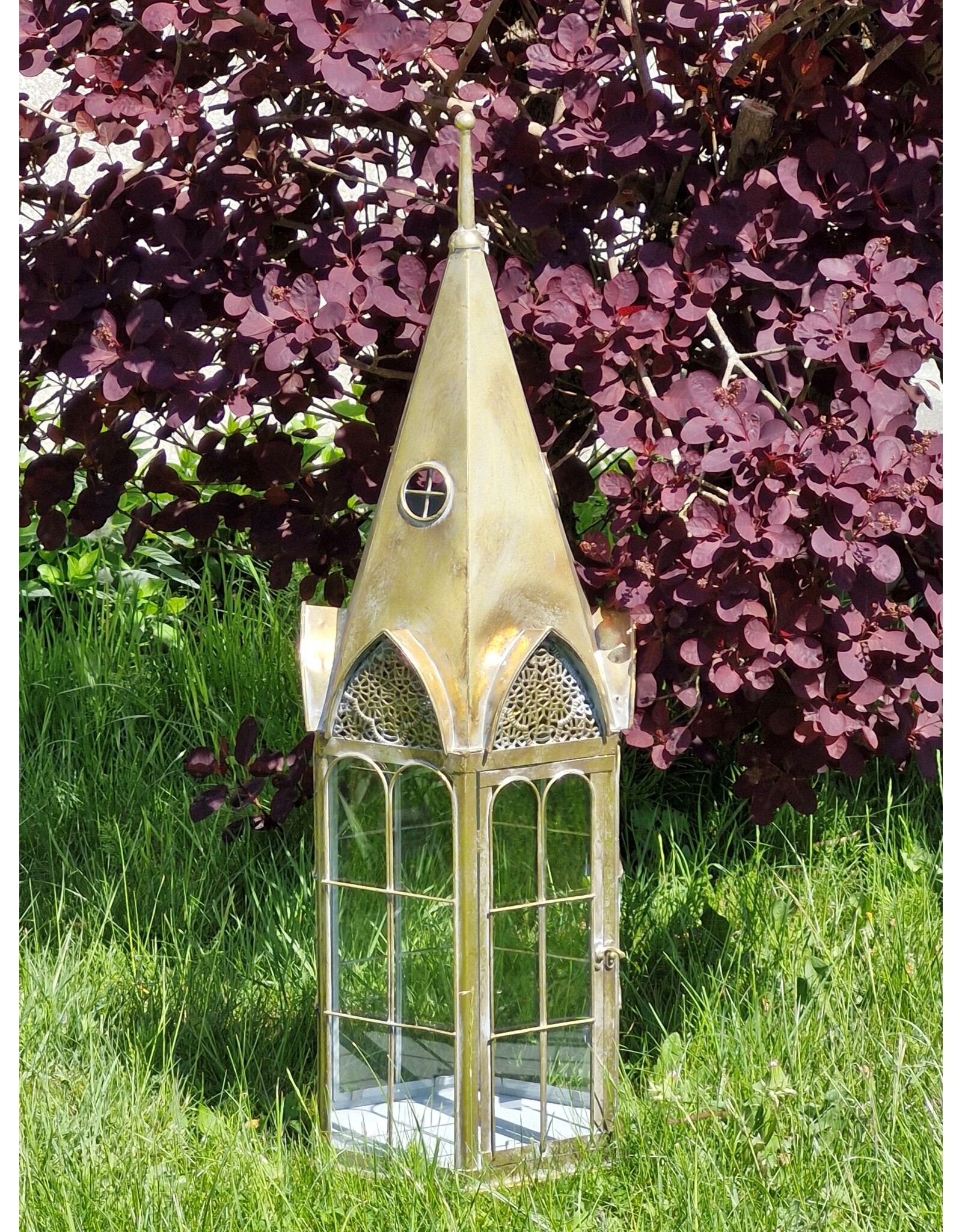 JB Miscellaneous - Torenspits Tinnen Lantaarn met Glazen Vensters Large