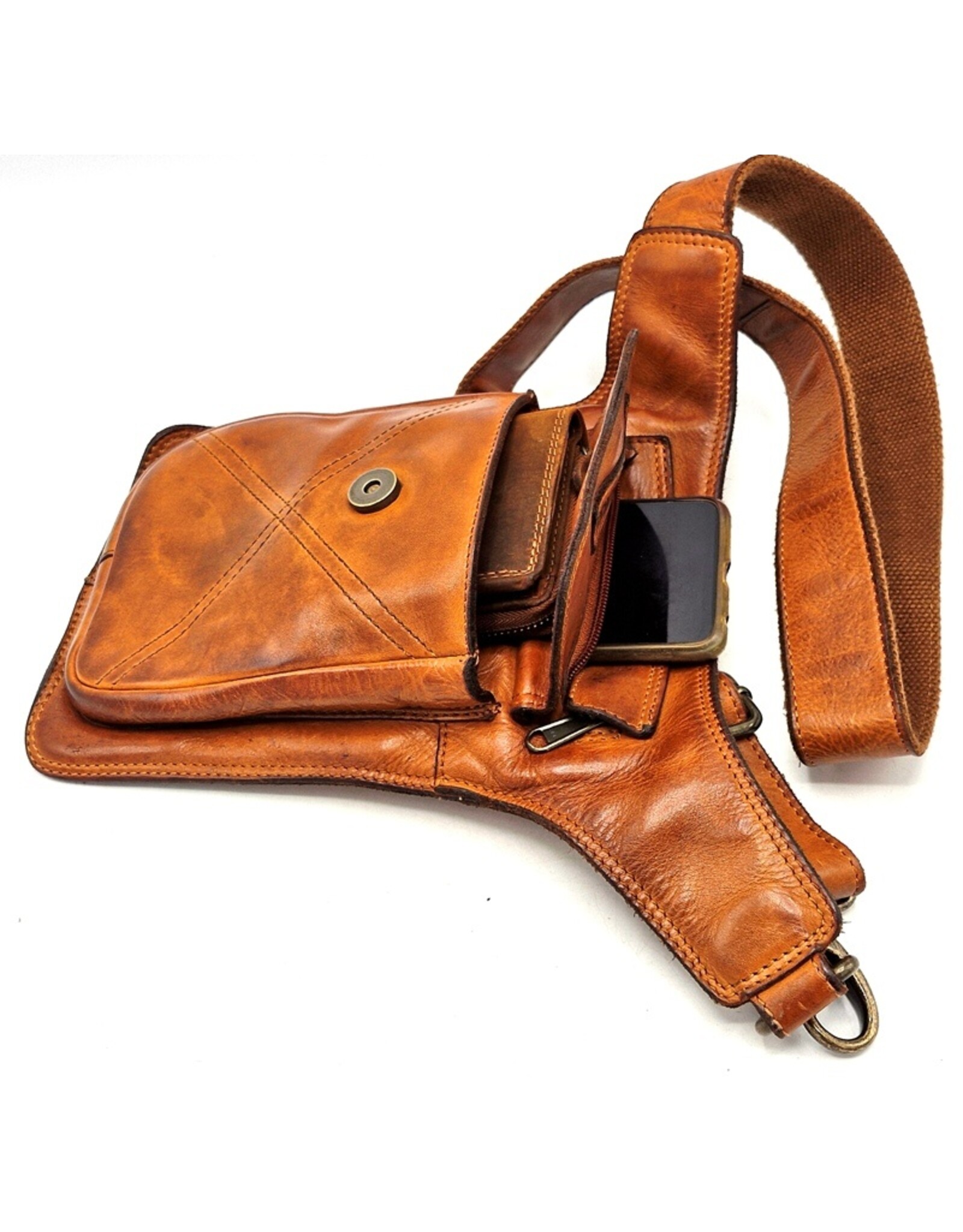 HillBurry Leren Festivaltasjes, heuptassen en riemtassen - HillBurry Leren Heuptas/Holster