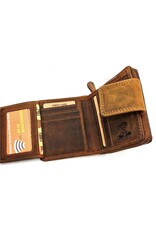 HillBurry Leren Portemonnees - HillBurry Portemonnee Uniseks Tan