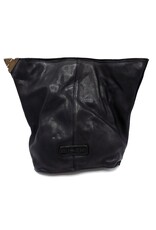 HillBurry Leren rugzakken Leren shoppers - HillBurry Crossbody-Sling bag Gewassen Leer zwart