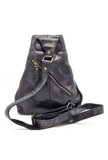 HillBurry Leren rugzakken Leren shoppers - HillBurry Crossbody-Sling bag Gewassen Leer zwart