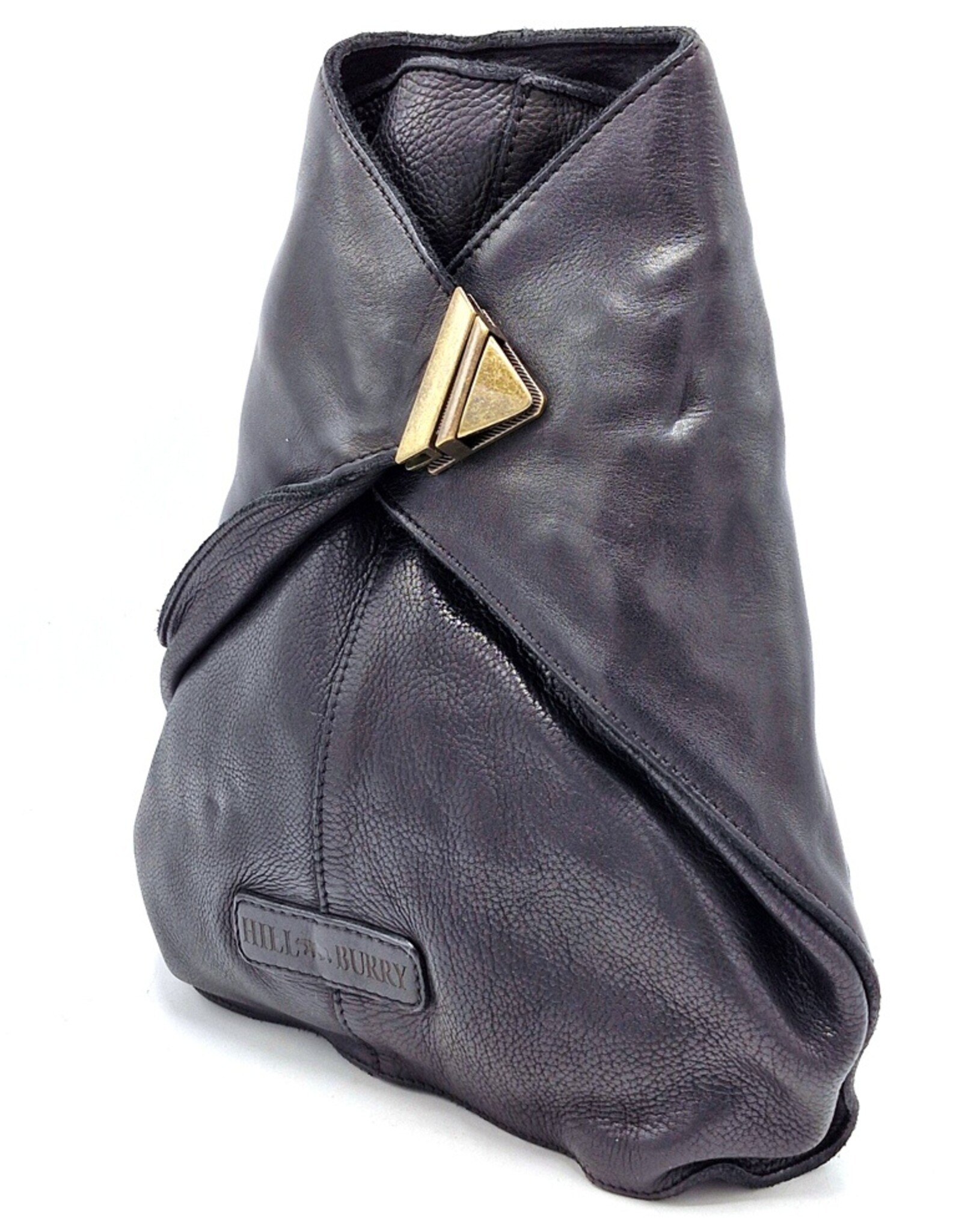 HillBurry Leren rugzakken Leren shoppers - HillBurry Crossbody-Sling bag Gewassen Leer zwart