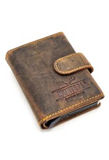 Hunters Leren Portemonnees - Hunters Safety Wallet  voor 8 pasjes