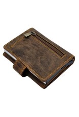 Hunters Leren Portemonnees - Hunters Safety Wallet  voor 8 pasjes