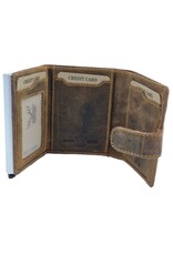Hunters Leren Portemonnees - Hunters Safety Wallet  voor 8 pasjes