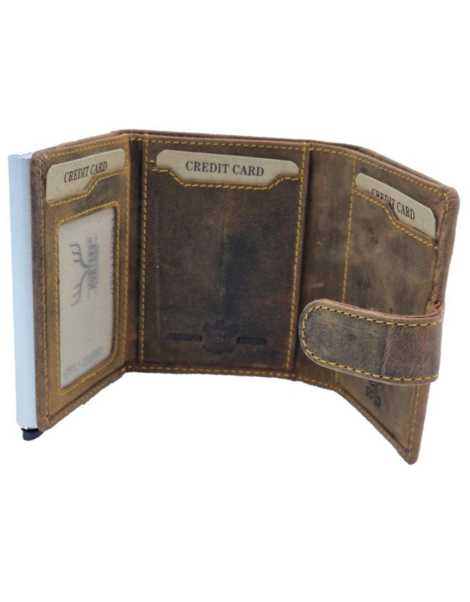 Hunters Leather Wallets - Hunters Safety Wallet for 8 cards