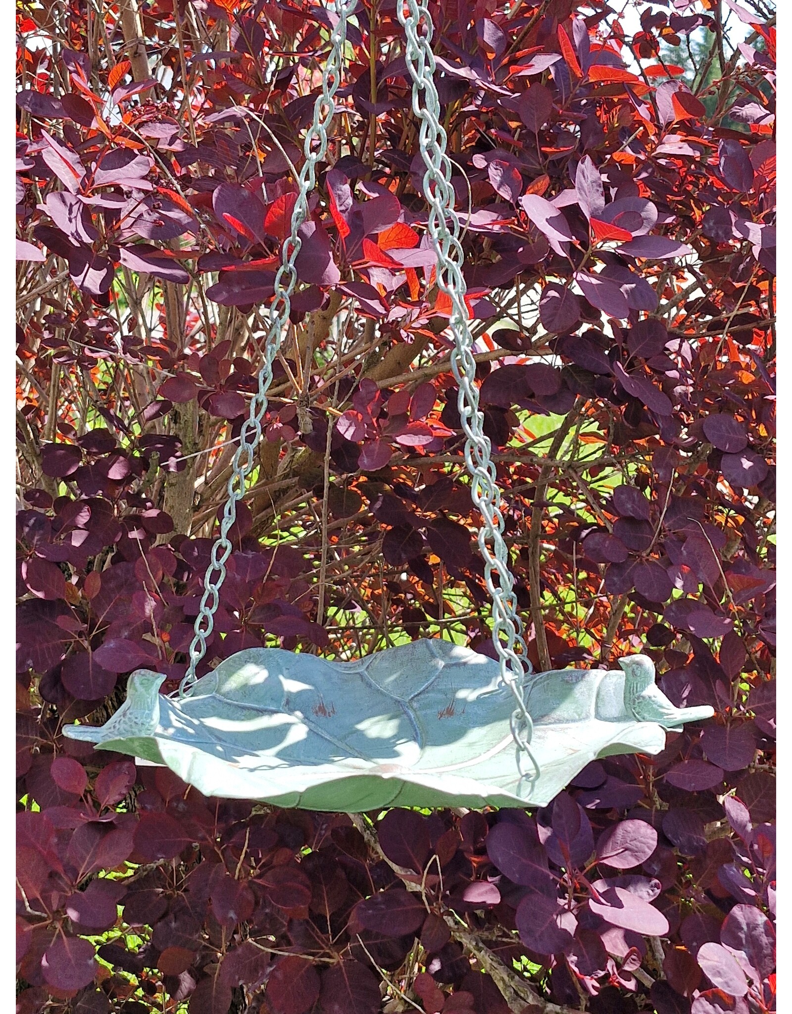 SH Miscellaneous - Birdbath-Feeding Bowl - leaf shaped groen