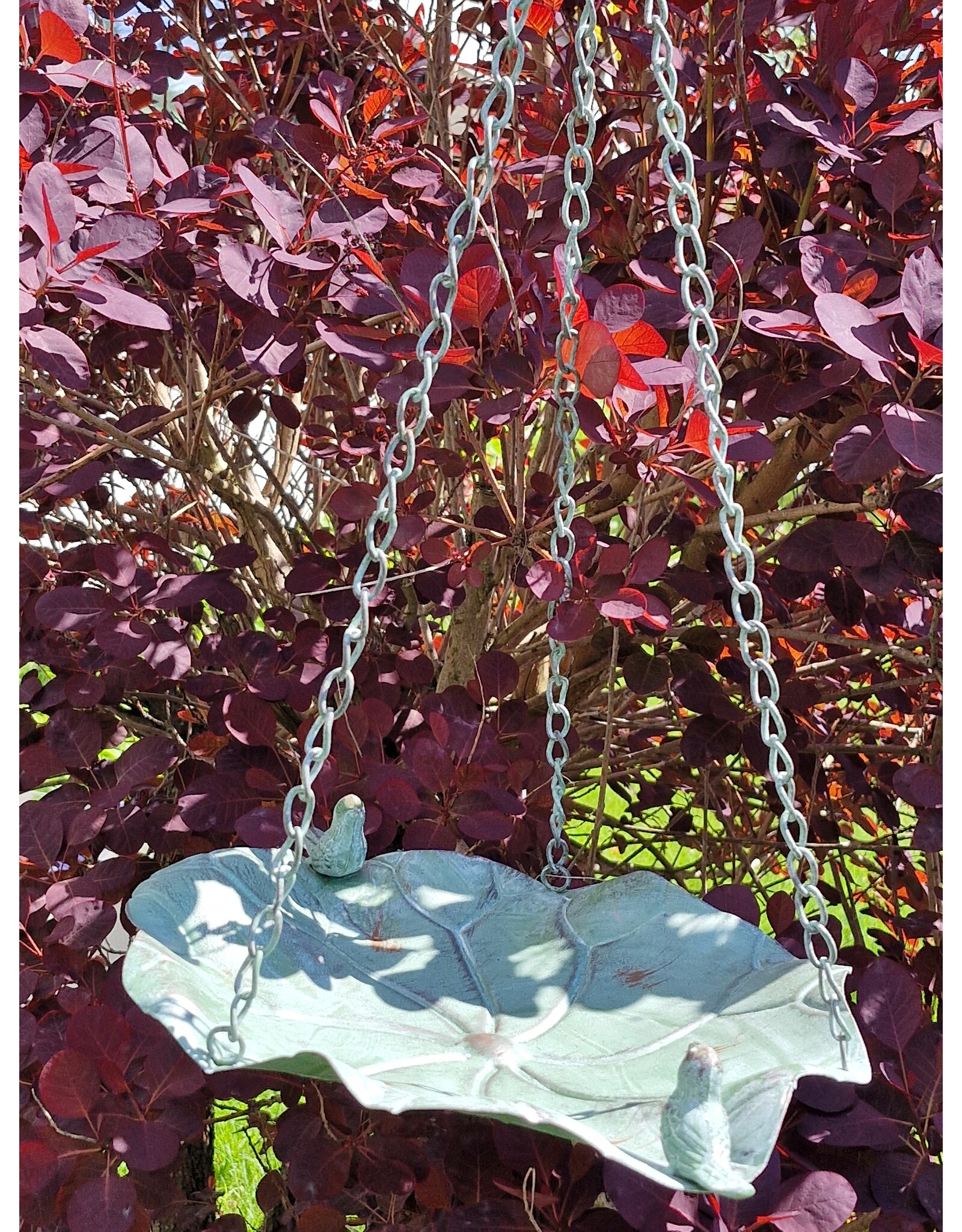 SH Miscellaneous - Birdbath-Feeding Bowl - leaf shaped groen