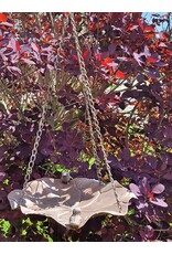 SH Miscellaneous - Birdbath-Feeding Bowl - leaf shaped rust brown