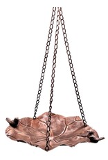 SH Miscellaneous - Birdbath-Feeding Bowl - leaf shaped rust brown