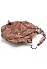 SH Miscellaneous - Birdbath-Feeding Bowl - leaf shaped rust brown