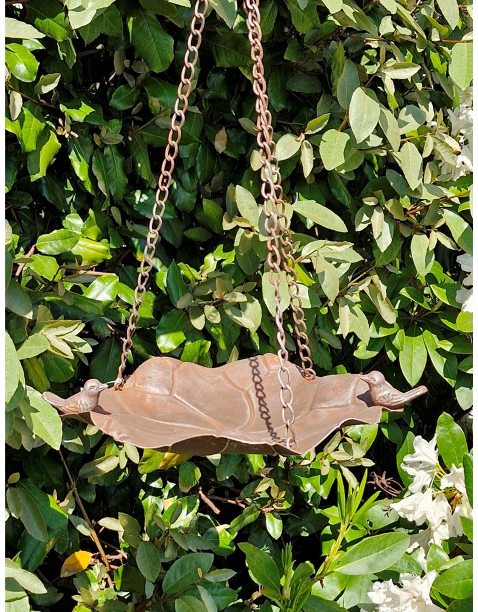 SH Miscellaneous - Vogelbad-Voederschaal - bladvormig roestbruin