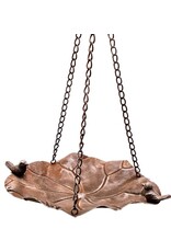 SH Miscellaneous - Birdbath-Feeding Bowl - leaf shaped rust brown