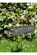 SH Miscellaneous - Decoratieve Metalen Tuinsteker Welkom 124cm