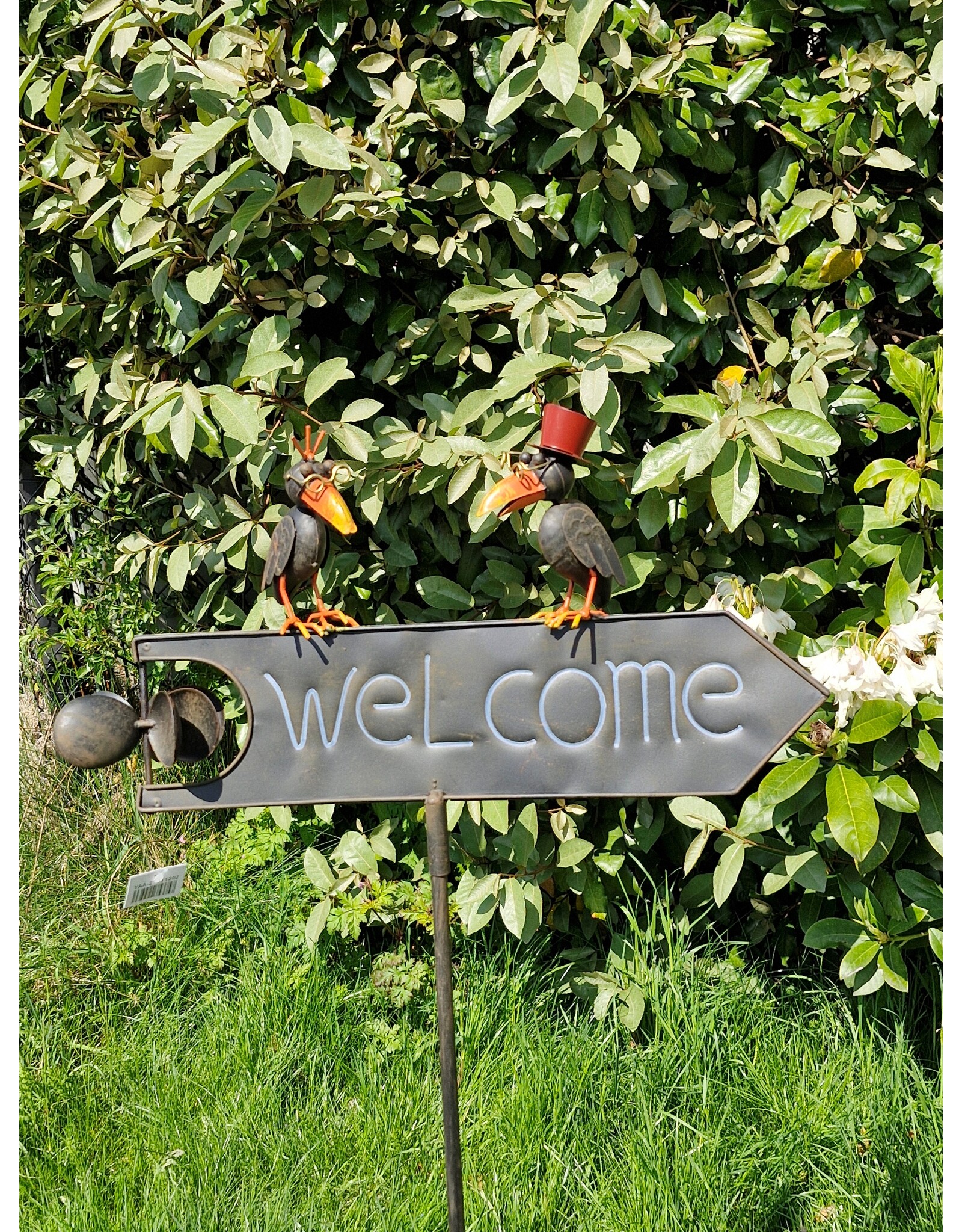 SH Miscellaneous - Decoratieve Metalen Tuinsteker Welkom 124cm