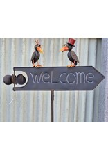 SH Miscellaneous - Decoratieve Metalen Tuinsteker Welkom 124cm