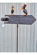 SH Miscellaneous - Decoratieve Metalen Tuinsteker Welkom 124cm