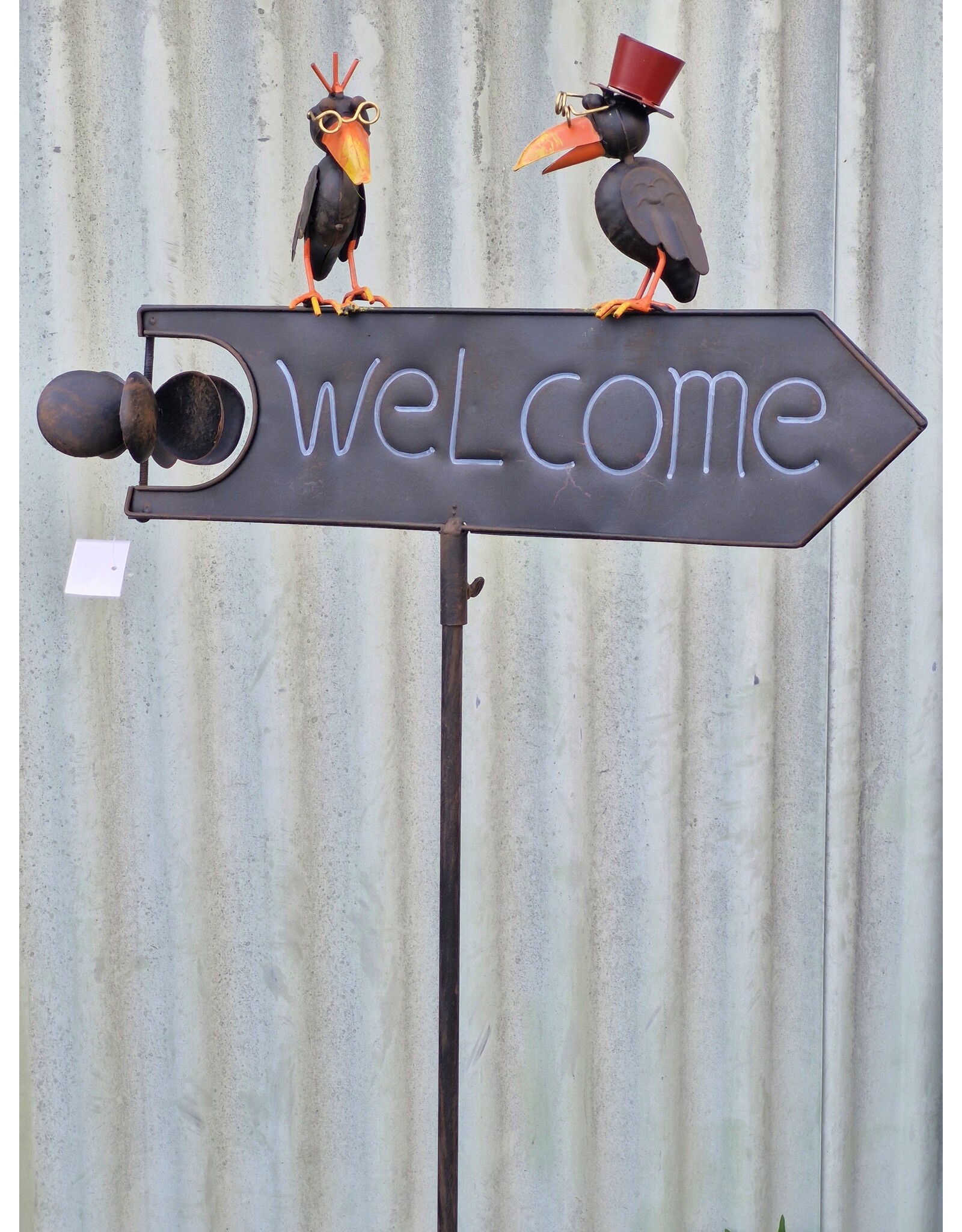 SH Miscellaneous - Decoratieve Metalen Tuinsteker Welkom 124cm