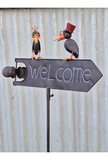 SH Miscellaneous - Decoratieve Metalen Tuinsteker Welkom 124cm