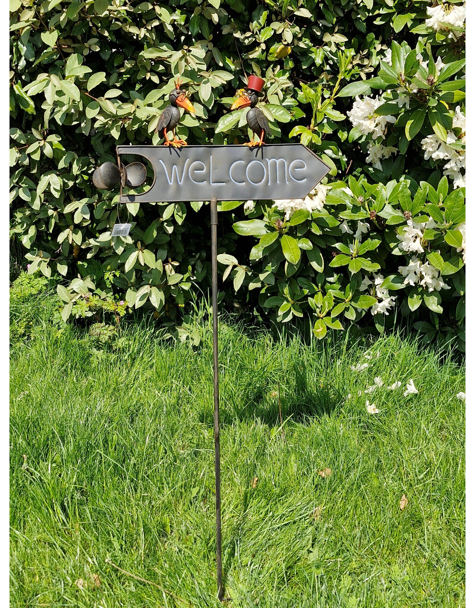 SH Miscellaneous - Decoratieve Metalen Tuinsteker Welkom 124cm