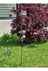 SH Miscellaneous - Metalen Tuinsteker Uiltjes (wiegend) 144cm