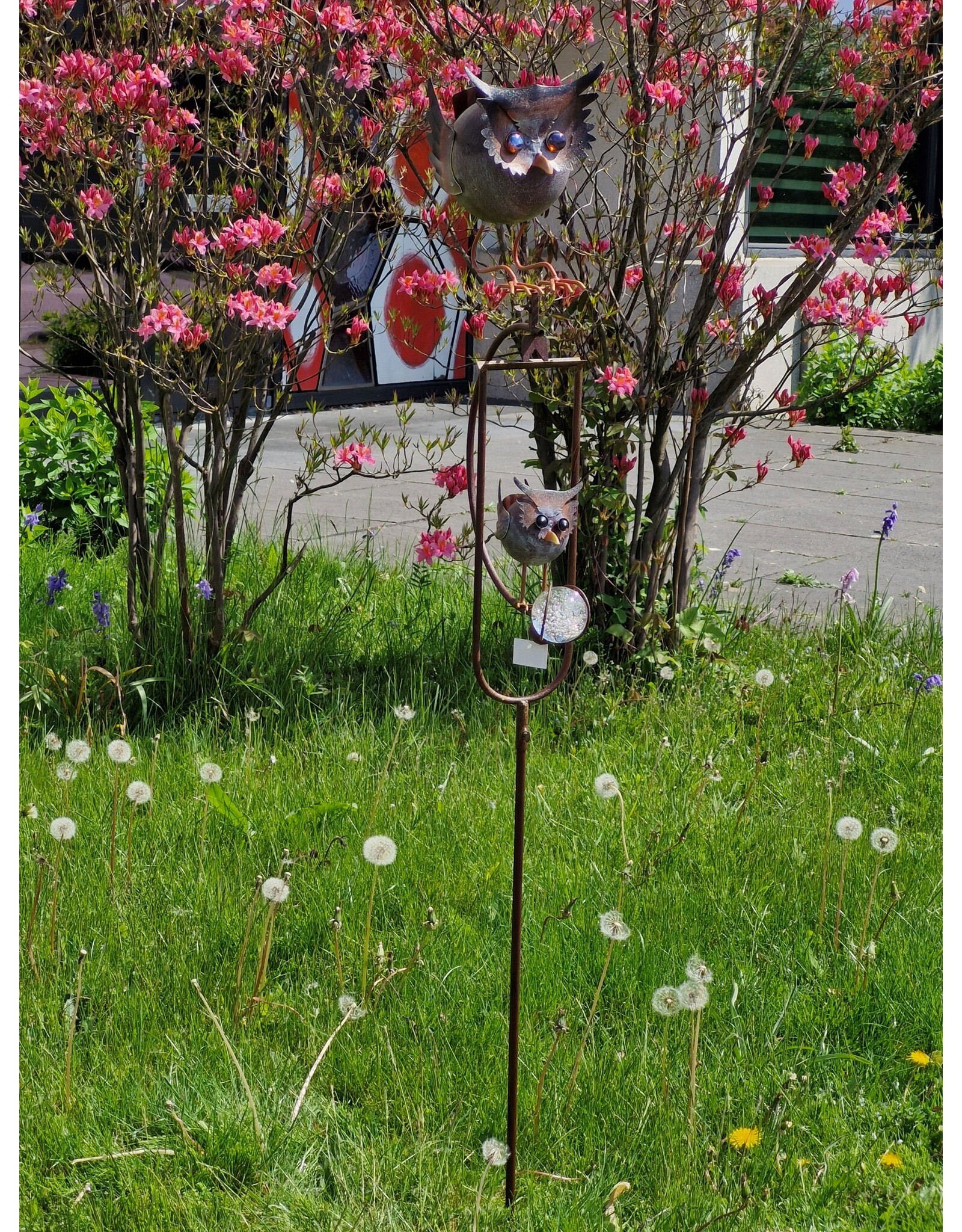 SH Miscellaneous - Metalen Tuinsteker Uiltjes (wiegend) 144cm