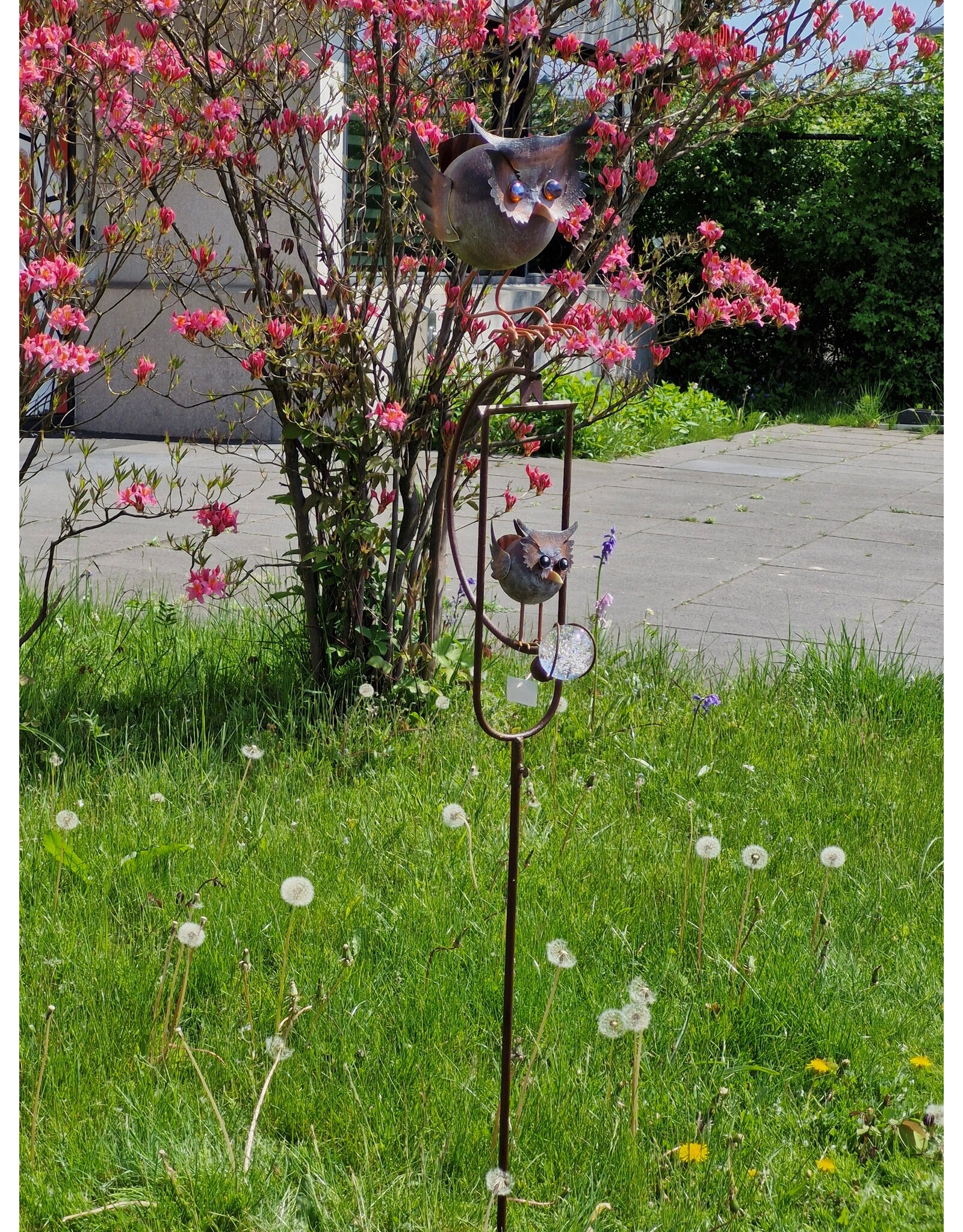 SH Miscellaneous - Metalen Tuinsteker Uiltjes (wiegend) 144cm