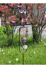 SH Miscellaneous - Metalen Tuinsteker Uiltjes (wiegend) 144cm