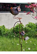 SH Miscellaneous - Metalen Tuinsteker Uiltjes (wiegend) 144cm