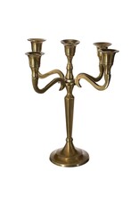 Atmosphera Giftware, beelden, collectables - Vijfarmige Kandelaar Bronskleurig metaal