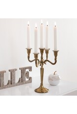 Atmosphera Giftware, beelden, collectables - Vijfarmige Kandelaar Bronskleurig metaal