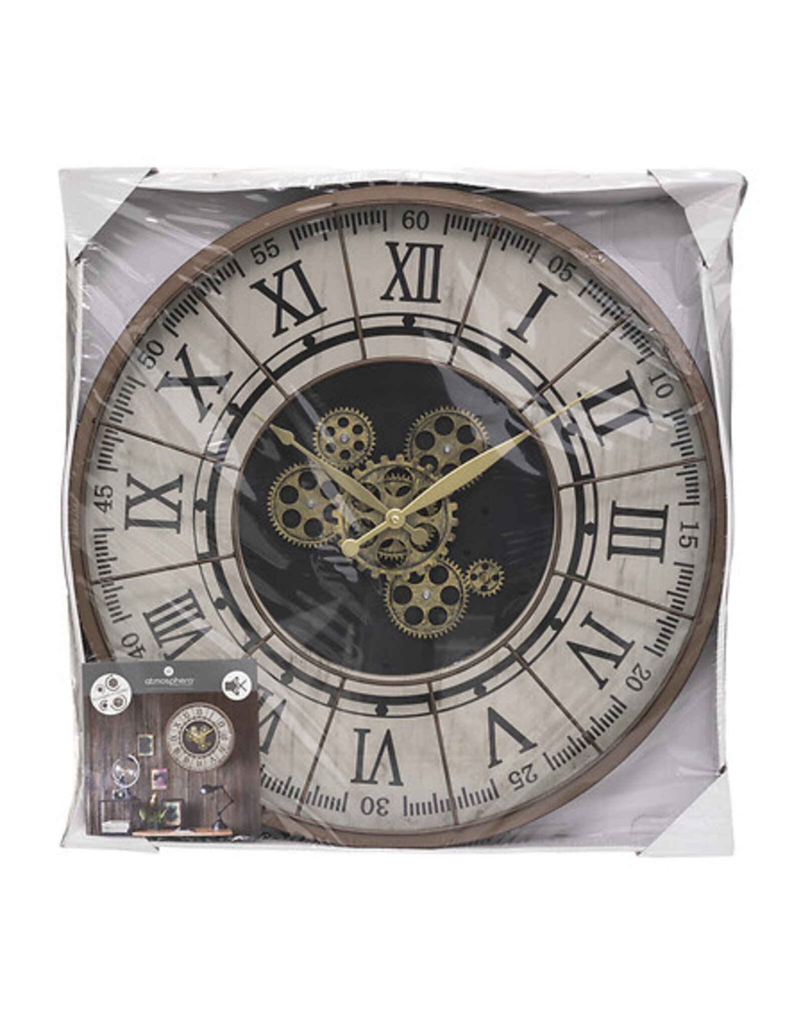 Atmosphera Miscellaneous - Wall Clock Stella with Moving Cogwheels 57cm