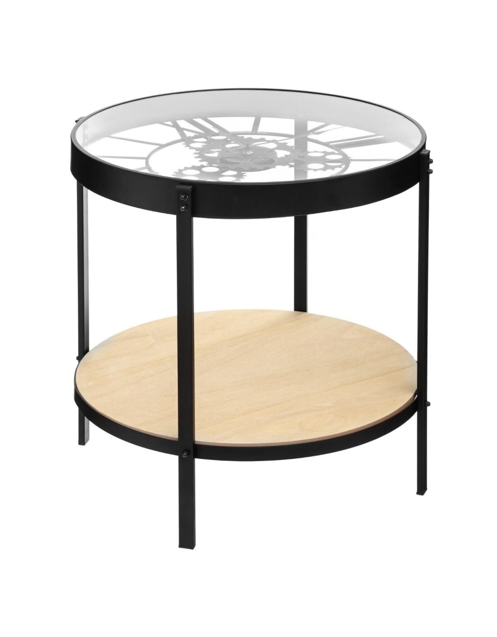 Atmosphera Giftware & Lifestyle - Koffietafel met Echte Klok diameter 50cm