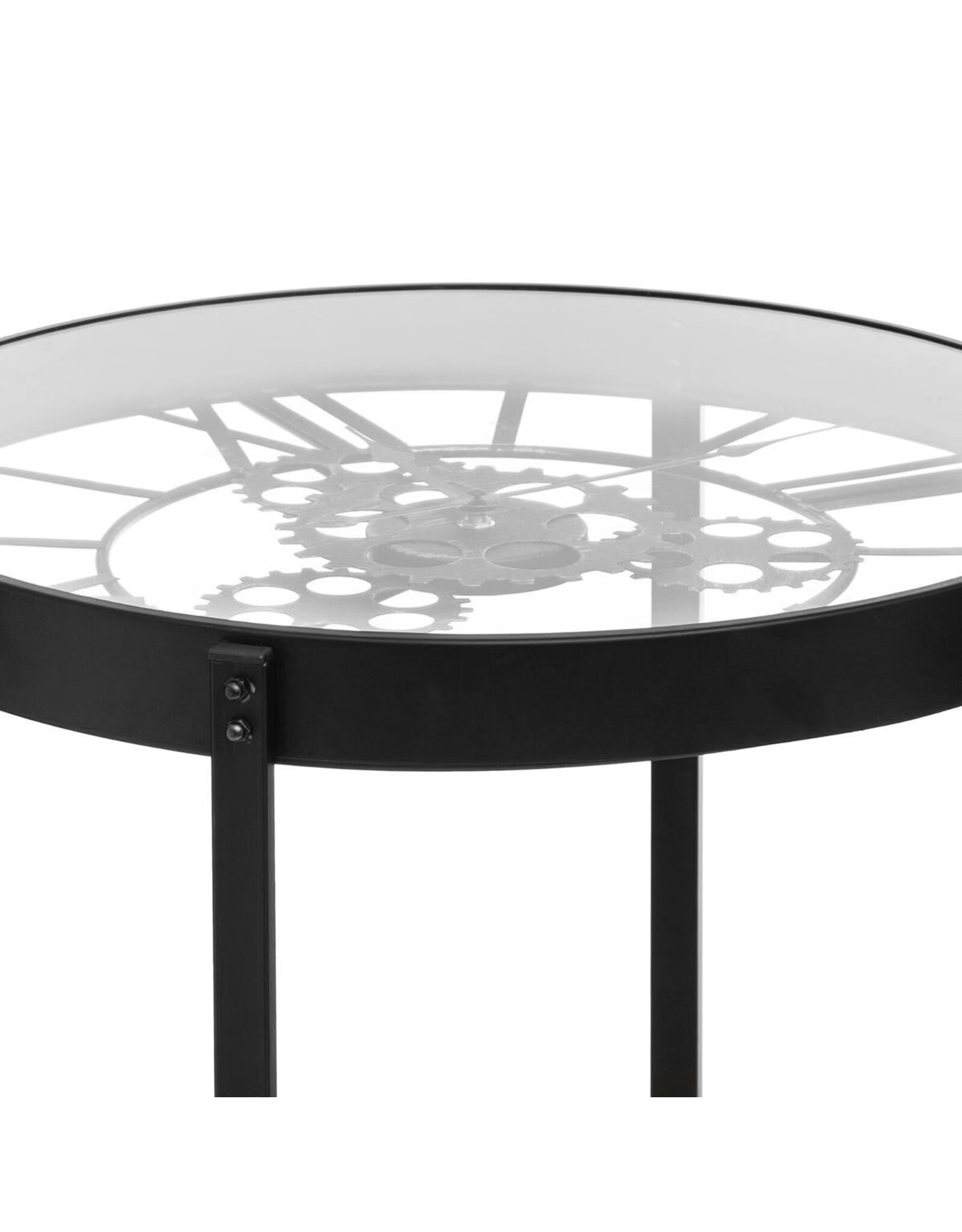 Atmosphera Giftware & Lifestyle  - Coffee table with real clock diameter 50cm