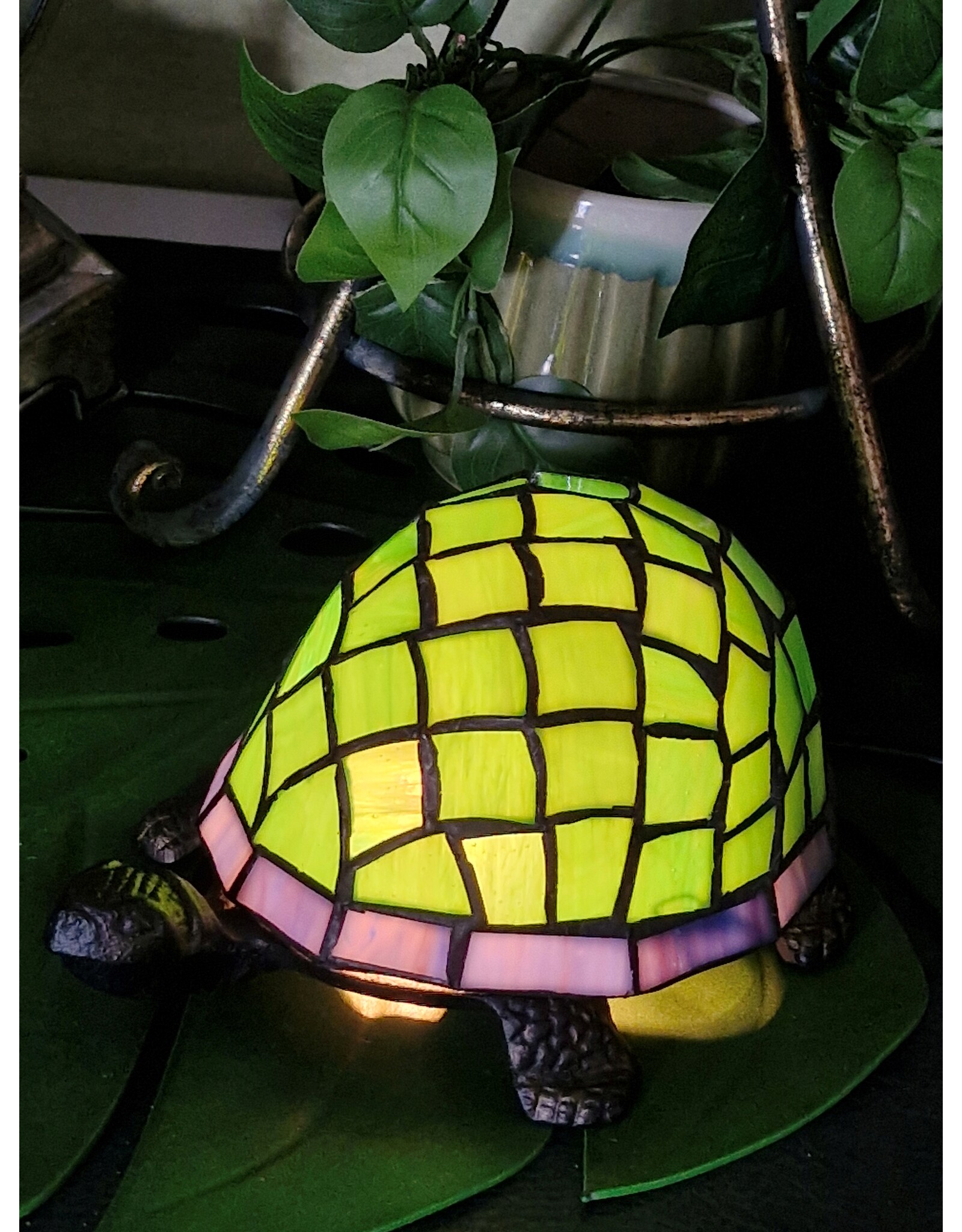 Trukado Giftware & Lifestyle -  Schildpad Sfeerlamp  Tiffany Stijl groen