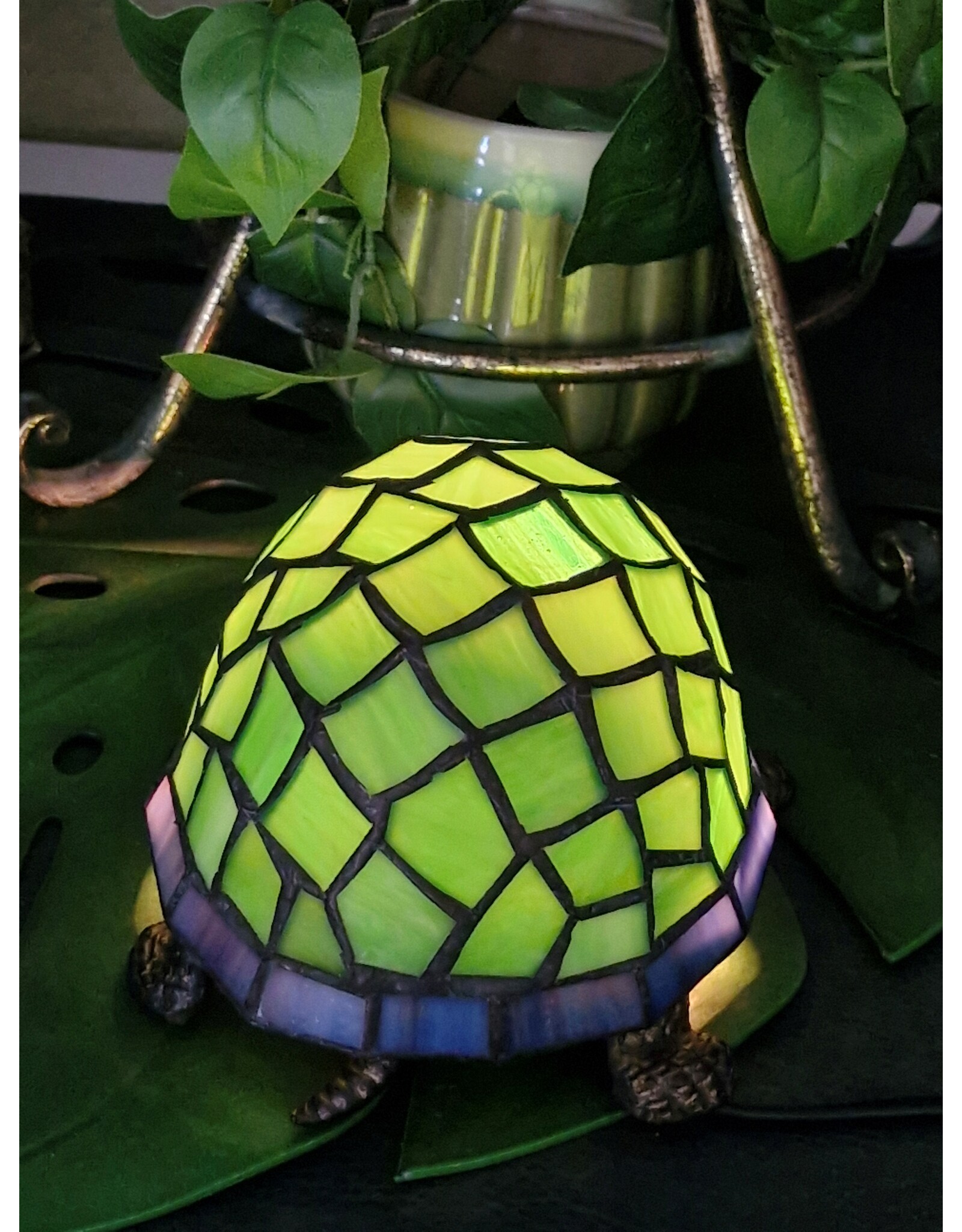 Trukado Giftware & Lifestyle -  Turtle Atmosphere Lamp Tiffany Style Green