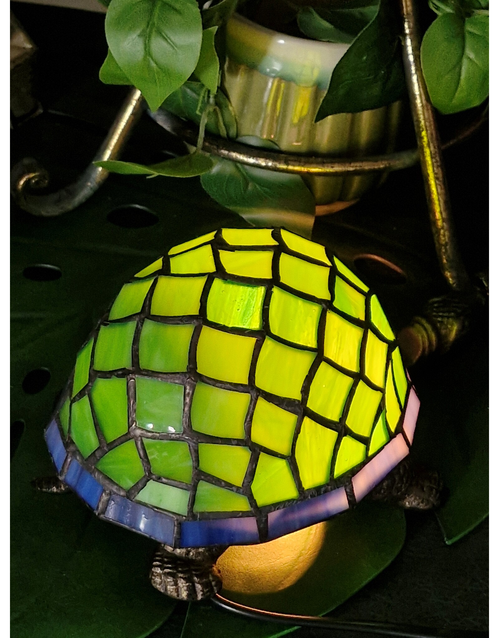 Trukado Giftware & Lifestyle -  Schildpad Sfeerlamp  Tiffany Stijl groen
