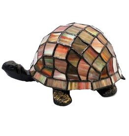 Trukado Schildpad Sfeerlamp  Tiffany Stijl rood