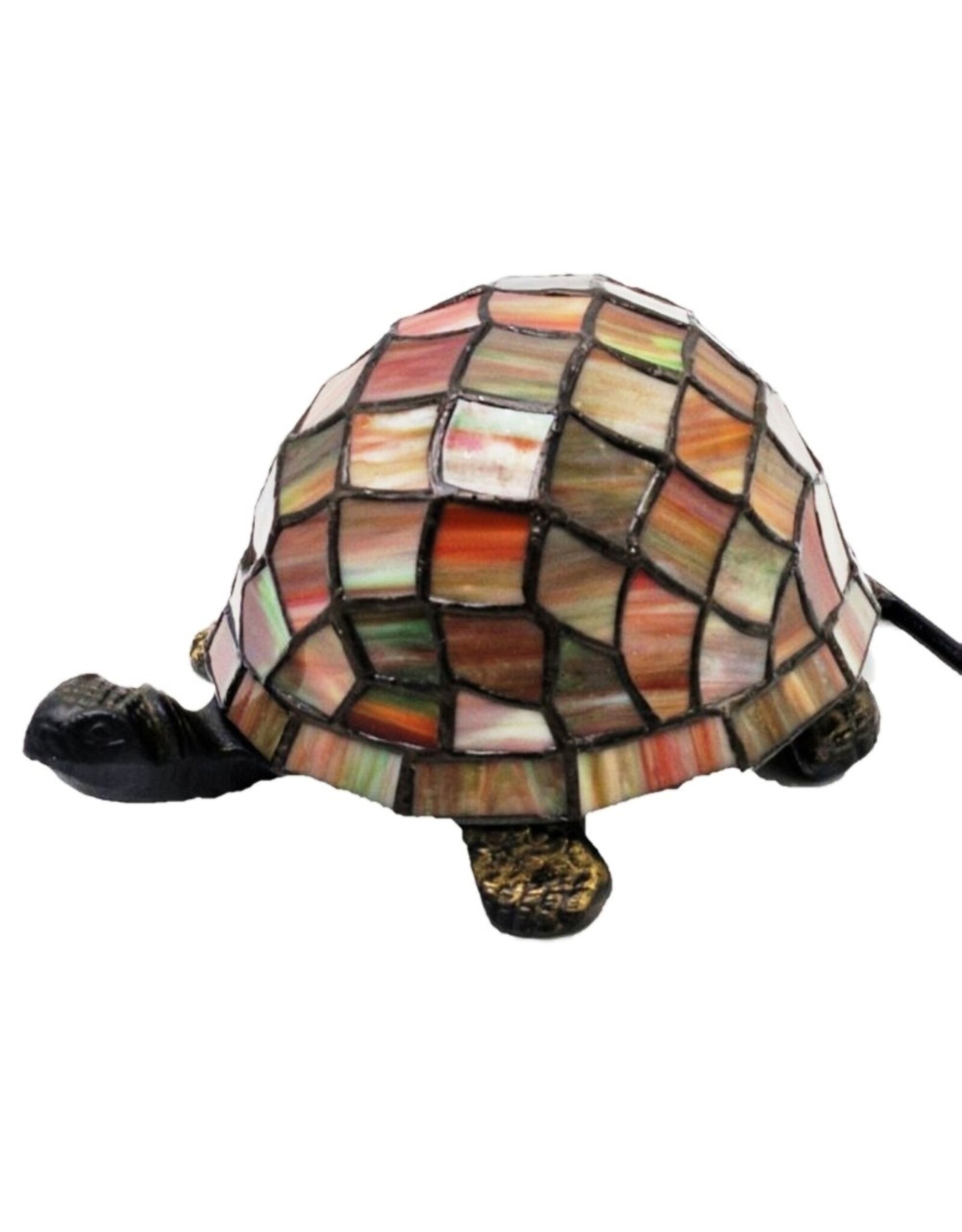 Trukado Giftware & Lifestyle - Schildpad Sfeerlamp  Tiffany Stijl rood