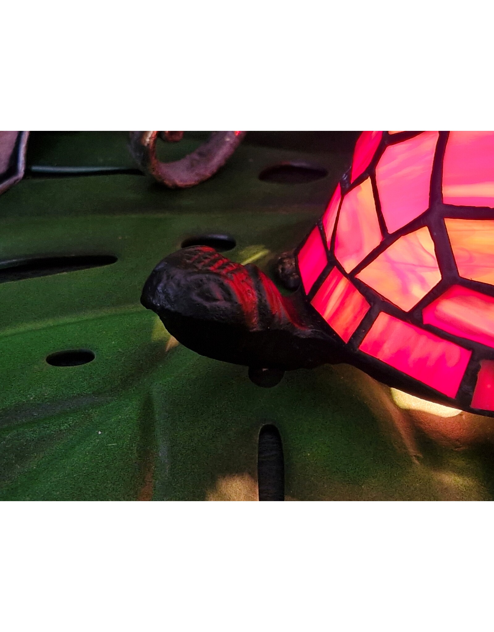 Trukado Giftware & Lifestyle - Turtle Atmosphere Lamp Tiffany Style red