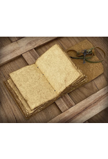 JM Handicrafts Miscellaneous - Leather Journal Embossed Flowers & Key Vintage Tan