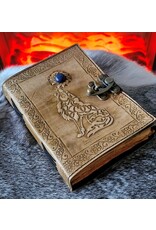 JM Handicrafts Miscellaneous - Celtic Wolf Leather Journal with lock