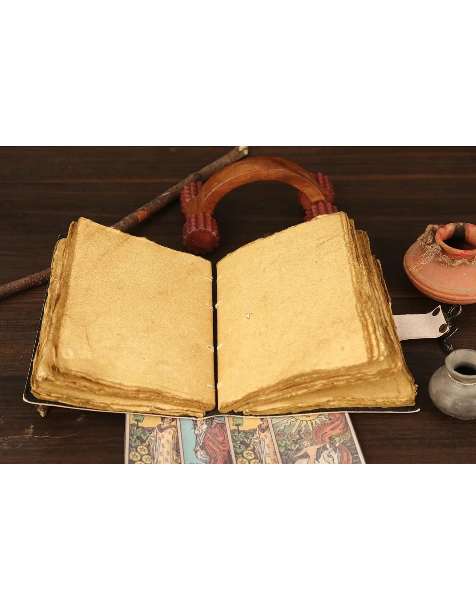 ONK Miscellaneous - Magic Forest Leather Notebook Moon Phases 18x13cm