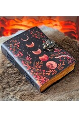 ONK Miscellaneous - Magic Forest Leather Notebook Moon Phases 18x13cm