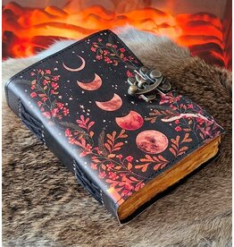 ONK Magic Forest Leather Notebook Moon Phases 18x13cm